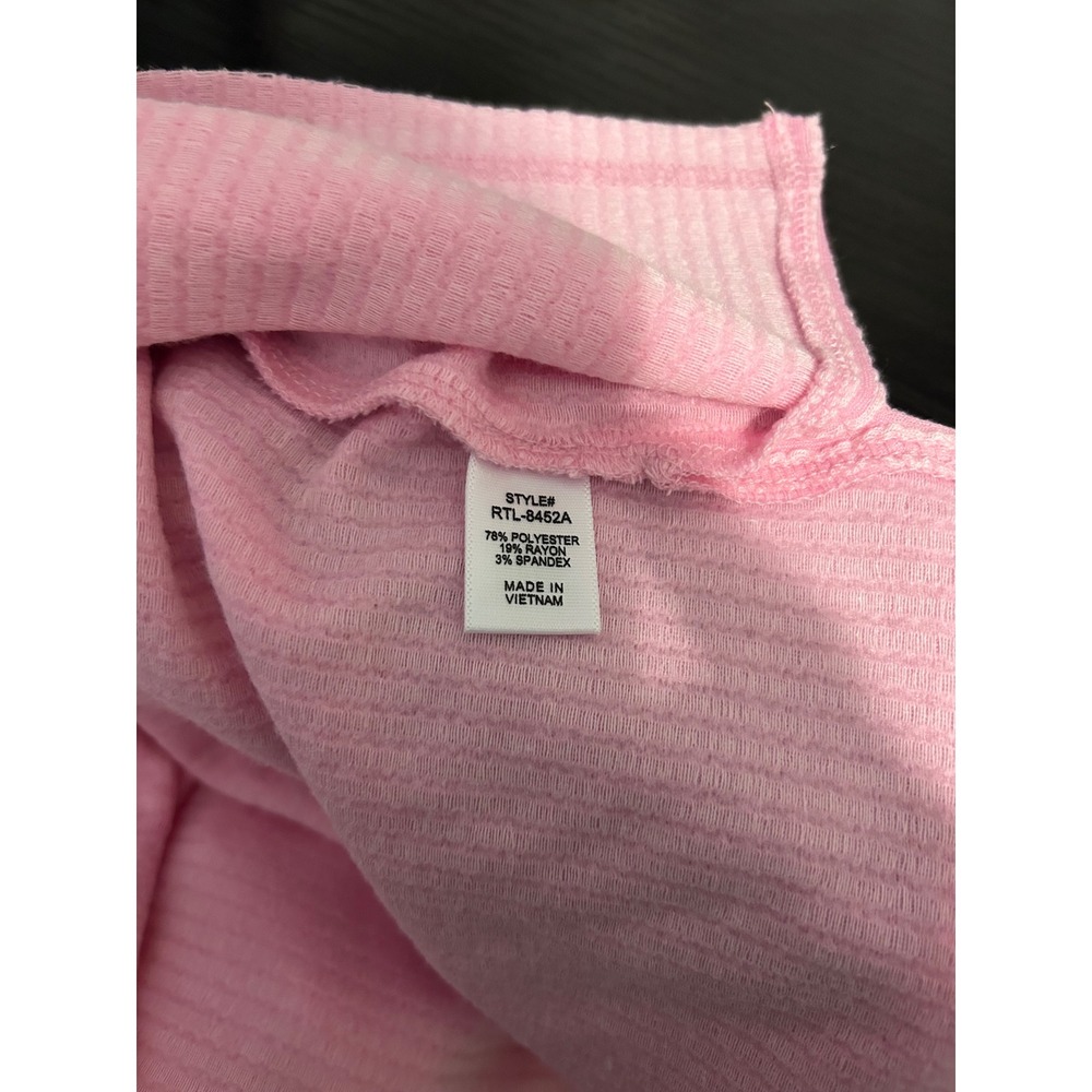 Zenana Pink Waffle Knit Oversized Thermal Top RTL-8452A L/XL - Picture 6 of 6